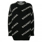 Balenciaga Jacquard Sweatshirt Siyah Kadın