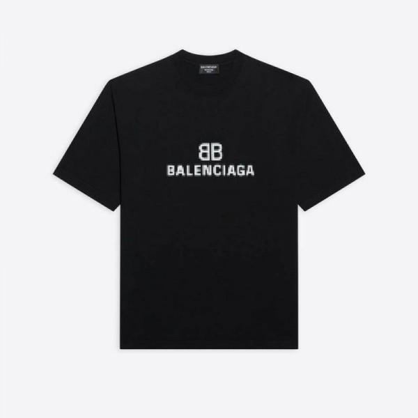 Balenciaga Bb Pixel Tişört Siyah