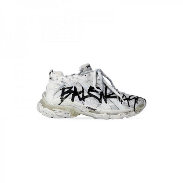 Balenciaga Runner Graffiti Trainers Ayakkabı Beyaz