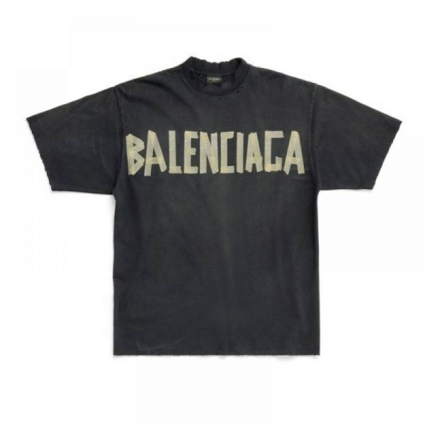Balenciaga Tape Type Tişört Siyah