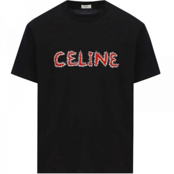 Celine Logo Tişört Siyah