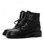 Chanel Combat Bot Ayakkabı Siyah