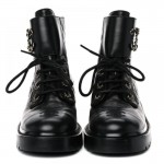Chanel Combat Bot Ayakkabı Siyah