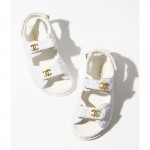 Chanel Cotton Tweed Ayakkabı Beyaz