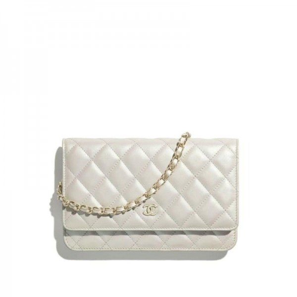 Chanel Iridescent Cüzdan Beyaz