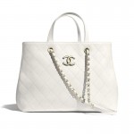 Chanel Logo Çanta Kadın Beyaz