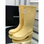 Chanel Wellington Boots Ayakkabı Sarı