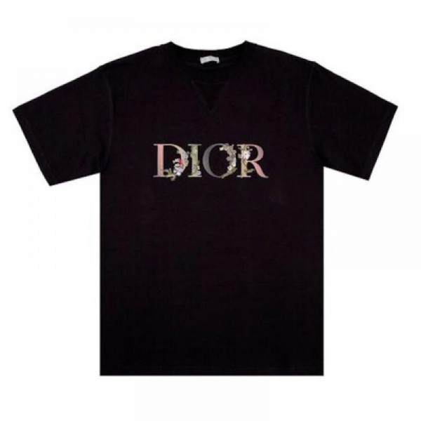 Dior Flowers Tişört Siyah