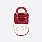 Dior Lady Dior Mini Çanta Kırmızı