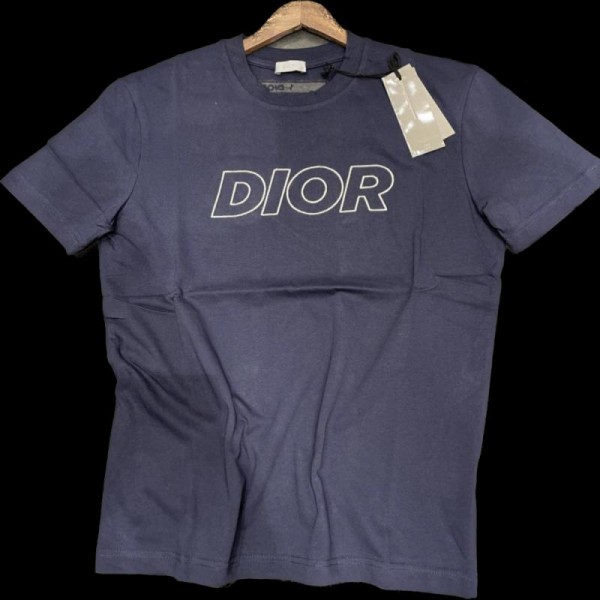 Dior Logo Tişört Lacivert