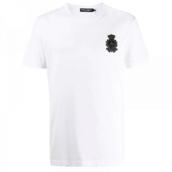 Dolce Gabbana Crest Logo Tişört Beyaz
