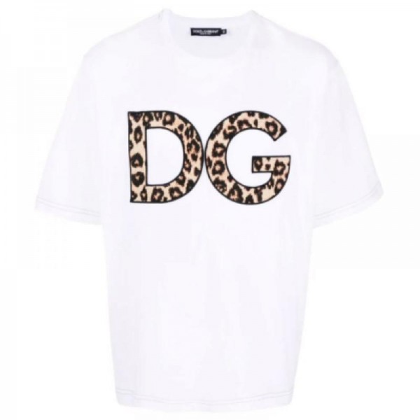 Dolce Gabbana Dg  Leopard Tişört Beyaz