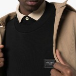 Dolce Gabbana Plaque Logo Sweatshirt Siyah