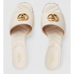 Gucci Double G Slide Sandal  Ayakkabı Beyaz
