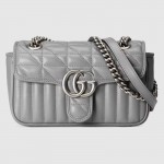 Gucci Gg Marmont Mini Çanta Gri