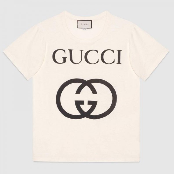 Gucci Interlocking Tişört Erkek Beyaz