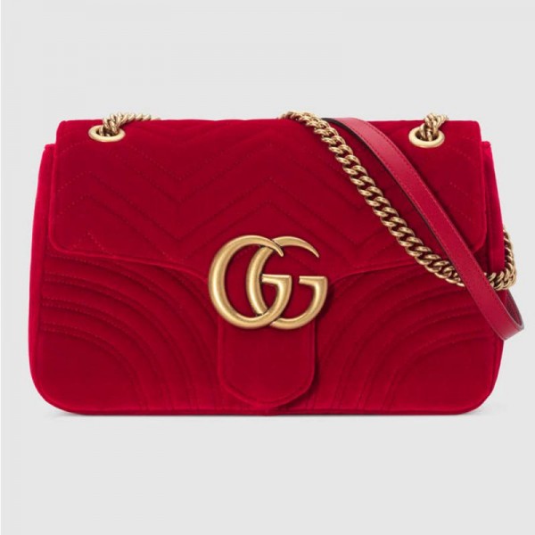 Gucci Marmont Medium Çanta Kırmızı Kadın