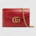 Gucci Marmont Mini Çanta Kırmızı Kadın
