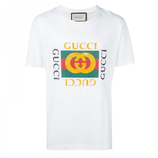 Gucci Print Tişört Beyaz Erkek