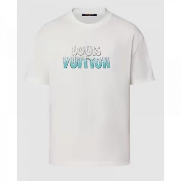 Louis Vuitton Embroidered Beads  Tişört Beyaz