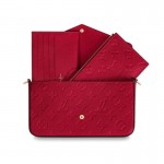 Louis Vuitton Felicie Pochette Monogram Çanta Kırmızı