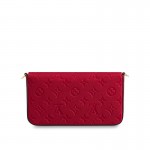 Louis Vuitton Felicie Pochette Monogram Çanta Kırmızı