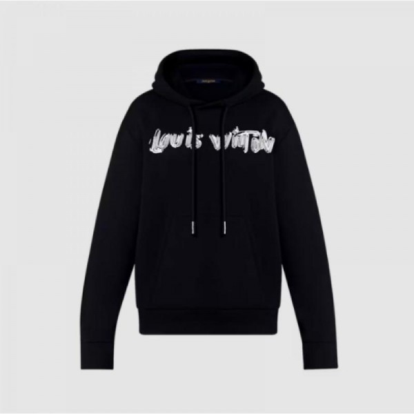 Louis Vuitton Graphic Hoodie Sweatshirt Siyah