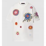 Louis Vuitton  Lv X Yk Embroidered Faces  Tişört Beyaz
