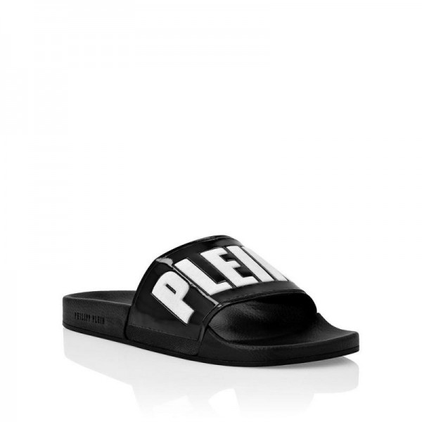 Philipp Plein Flat Gummy Sandals Terlik Siyah