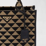 Prada Symbole Jacquard Fabric Çanta Siyah