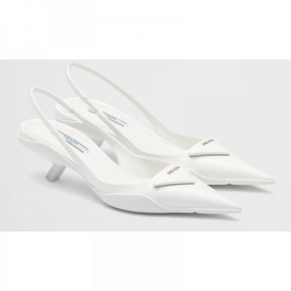 Prada Topuklu Ayakkabı Beyaz